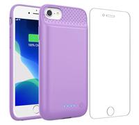 Custodia per iPhone 6/6s/7/8/SE (2020/2022) -4,7", 7000 mAh, batteria aggiuntiva, per iPhone 6/6S, 7/8/SE 4,7", viola