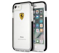 Custodia per iPhone 7 Ferrari antiurto nera trasparente