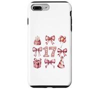 Custodia per iPhone 7 Plus/8 Plus 17° Compleanno Ragazza Coquette Fiocchi Rosa Diciassette Anni