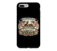 Custodia per iPhone 7 Plus/8 Plus 250 anni di libertà è l'aquila destra, bandiera patriottica degli Stati Uniti 1776