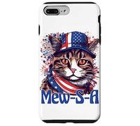 Custodia per iPhone 7 Plus/8 Plus 4th of July Mew-S-A Pawsitively Patriotic Cat