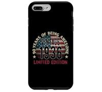 Custodia per iPhone 7 Plus/8 Plus 90° compleanno regalo uomo Vintage nato 1936 girando 90 anni