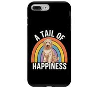 Custodia per iPhone 7 Plus/8 Plus A Tail of Happiness Golden Doodle Dog retrò arcobaleno