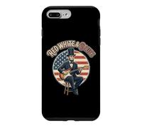 Custodia per iPhone 7 Plus/8 Plus Abraham Lincoln Red White Blues Divertente amante della chitarra patriottica