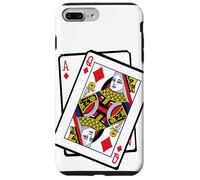 Custodia per iPhone 7 Plus/8 Plus Ace & Queen of Diamonds 21st Birthday Twenty One Years Old