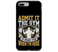 Custodia per iPhone 7 Plus/8 Plus Admit It The Gym Is More Fun When I'm Here Sollevamento Pesi