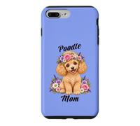 Custodia per iPhone 7 Plus/8 Plus Adorabile corona floreale con cucciolo di albicocca marrone e barboncino