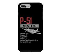Custodia per iPhone 7 Plus/8 Plus Aereo da caccia americano P51 Mustang della seconda guerra