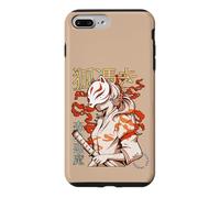 Custodia per iPhone 7 Plus/8 Plus Aesthetic Japanese Kabuki Kitsune Mask Demon Samurai Girl