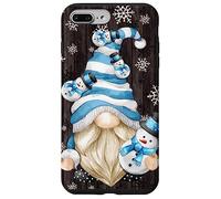 Custodia per iPhone 7 Plus/8 Plus Aesthetic Snowflake Pattern With Snowman And Winter Gnome