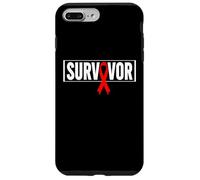 Custodia per iPhone 7 Plus/8 Plus Aids Survivor Hiv Nastro rosso aiuta guerriero - Giornata mondiale dell'aiuto