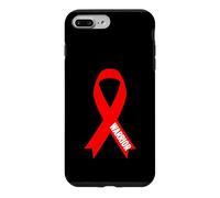 Custodia per iPhone 7 Plus/8 Plus Aids Warrior - Maglia con nastro rosso per la consapevolezza dell'HIV, Giornata mondiale dell'AIDS