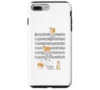 Custodia per iPhone 7 Plus/8 Plus Akita cane musicale Nota Musica Chiave Musicista