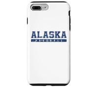Custodia per iPhone 7 Plus/8 Plus Alaska Baseball Blu Vintage Testo