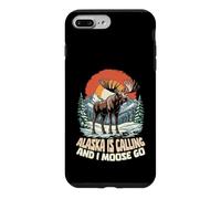 Custodia per iPhone 7 Plus/8 Plus Alaska Is Calling And I Moose Go Retro Vintage Divertente Alaska