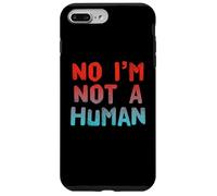 Custodia per iPhone 7 Plus/8 Plus Alien Fun Divertente Alieni Citazioni Testo Divertente No Io Non Sono Un Umano