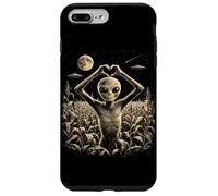 Custodia per iPhone 7 Plus/8 Plus Alien Heart Hand Sign Cute UFO Extraterrestre Love