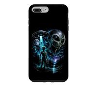 Custodia per iPhone 7 Plus/8 Plus Alien UFO Abduction Incontro Cosmico Sci-Fi Mistero Grafico