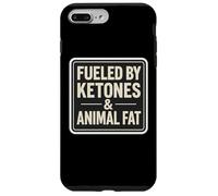 Custodia per iPhone 7 Plus/8 Plus Alimentato Da Chetoni E Animali Grassi Keto Carnivore Dieta Citazione