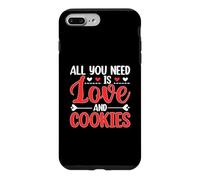 Custodia per iPhone 7 Plus/8 Plus All You Need Is Love And Cookies Divertente Natale