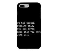 Custodia per iPhone 7 Plus/8 Plus Alla persona che legge questo sei amato Giovanni 3:16 Christian