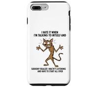Custodia per iPhone 7 Plus/8 Plus Alley Cat Lo odio quando parlo con me stesso sarcastico