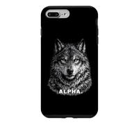 Custodia per iPhone 7 Plus/8 Plus Alpha Wolf Motivational Black White Wildlife Natura