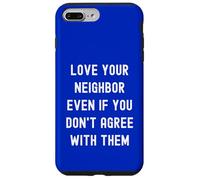 Custodia per iPhone 7 Plus/8 Plus Ama il tuo vicino Divertente Politica pacifica Politica Amici