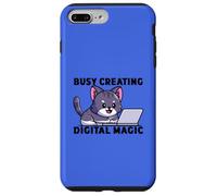 Custodia per iPhone 7 Plus/8 Plus Amante dei gatti impegnato a creare programmi di magia