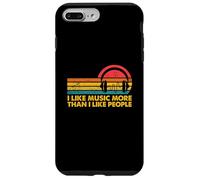 Custodia per iPhone 7 Plus/8 Plus Amante della musica Divertente Mi piace la musica più di quanto mi piaccia le persone