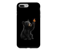 Custodia per iPhone 7 Plus/8 Plus American Black Bear Cucciolo Farfalla Wildlife Nature