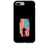 Custodia per iPhone 7 Plus/8 Plus American Flag Violinista Orchestra String Instrument
