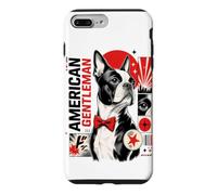 Custodia per iPhone 7 Plus/8 Plus American Gentleman Boston Terrier Urban Comic Dog
