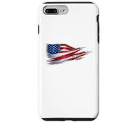 Custodia per iPhone 7 Plus/8 Plus American Patriotic Fighter Jets Bandiera USA sventolando il 4 luglio