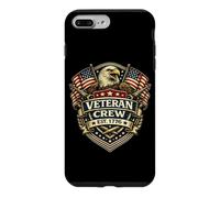 Custodia per iPhone 7 Plus/8 Plus American Veteran Crew Est 1776 Eagle Shield Patriotic Stati Uniti