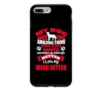 Custodia per iPhone 7 Plus/8 Plus Amo il mio cane Irish Setter Funny Puppy Dogs Lovers