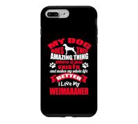 Custodia per iPhone 7 Plus/8 Plus Amo il mio cane Weimaraner Funny Puppy Dogs Lovers