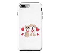 Custodia per iPhone 7 Plus/8 Plus Amor Doble Mimos Gato Perro Pareja Animal Linda