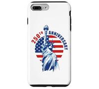 Custodia per iPhone 7 Plus/8 Plus An Amazing 250 Years 1776-2026 Birthday American (White)