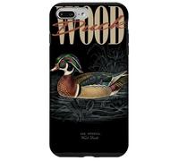 Custodia per iPhone 7 Plus/8 Plus Anatra vintage in legno per osservare gli uccelli, arte della natura e