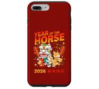 Custodia per iPhone 7 Plus/8 Plus Anno del Cavallo 2026 Capodanno Cinese Fuochi d'artificio Design