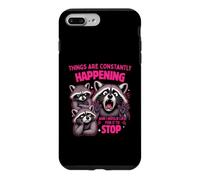 Custodia per iPhone 7 Plus/8 Plus Ansia Racoon Le cose accadono costantemente