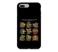 Custodia per iPhone 7 Plus/8 Plus Antichi glifi della giungla simboli animali mesoamericani