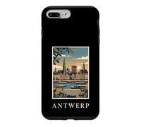 Custodia per iPhone 7 Plus/8 Plus Anversa, Belgio, fronte fiume, orizzonte, viaggio, arte