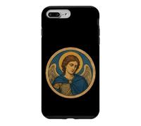 Custodia per iPhone 7 Plus/8 Plus Arte del ritratto sacro ovale bizantino dell'Arcangelo San Michele