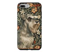 Custodia per iPhone 7 Plus/8 Plus Arte floreale vintage Schnauzer sale e pepe