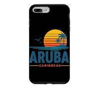 Custodia per iPhone 7 Plus/8 Plus Aruba Caraibi Retro Tramonto Vacanza