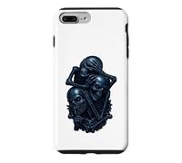 Custodia per iPhone 7 Plus/8 Plus Ascolta See Speak No Evil Skulls - Grafica gotica oscura