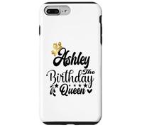 Custodia per iPhone 7 Plus/8 Plus Ashley - Camicia da donna con scritta "Happy Birthday"