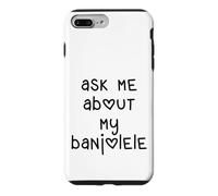 Custodia per iPhone 7 Plus/8 Plus Ask Me About My Banjolele Ukulele Cuore Lettere